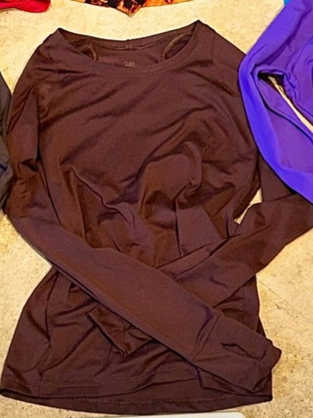 Fleo NWOT Brown Foundation Full length long sleeve medium
